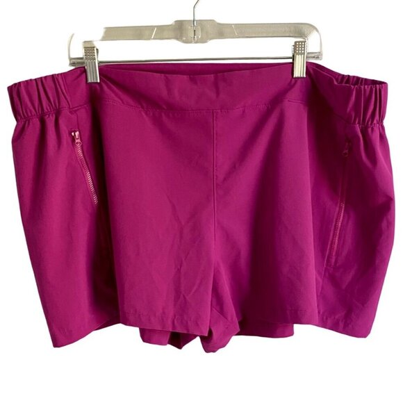 Reel Legends Purple Shorts Zippered Pockets, Quick dry, UPF 50 Women's 2X NEW - Picture 1 of 7